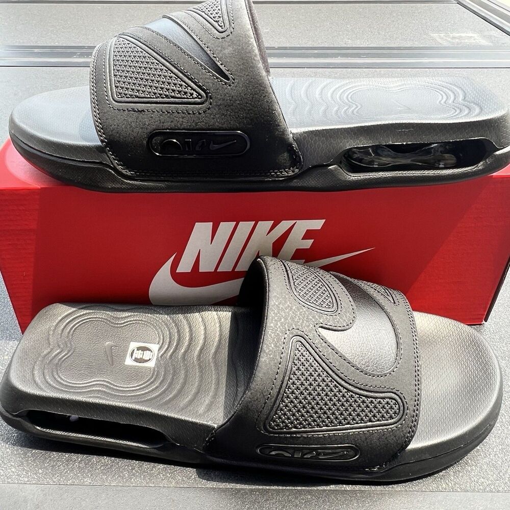 Mens Size 11 Nike Air Max Cirro Slide Triple Black Sandals DC1460-007 New